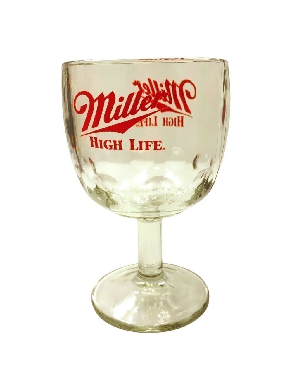𝅺Vintage Miller High Life Beer Thumbprint Goblet